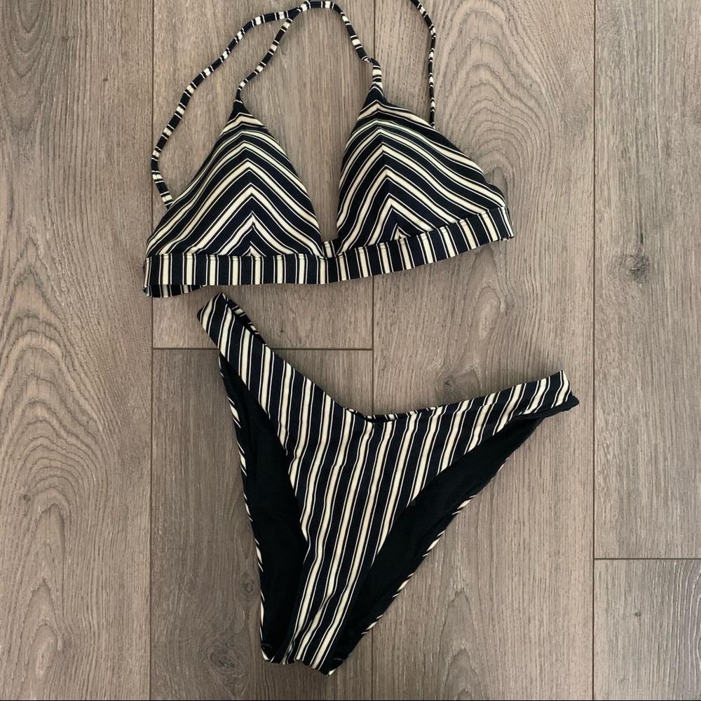 H&M striped bikini set